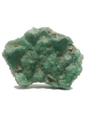 Fluorite Cluster Green Genius Crystal Cubes 3.2 Inch Raw Mental Clarity Stone